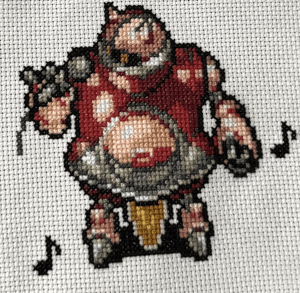 Chrono Trigger Victory Poses - 9 Sprites Finished Cross Stitch Piece - SultaniStitches - 8