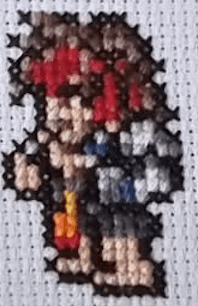 Final Fantasy 10 Character Sprites - Finished Cross Stitch Piece - SultaniStitches - 8