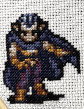 Chrono Trigger Victory Poses - 9 Sprites Finished Cross Stitch Piece - SultaniStitches - 9