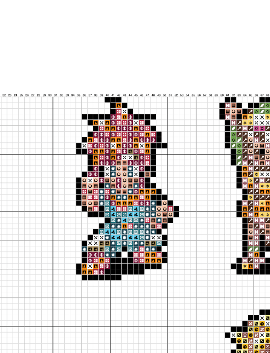 Chrono Trigger Victory Poses - 9 Sprites Digital Cross Stitch Pattern PDF - SultaniStitches - 2