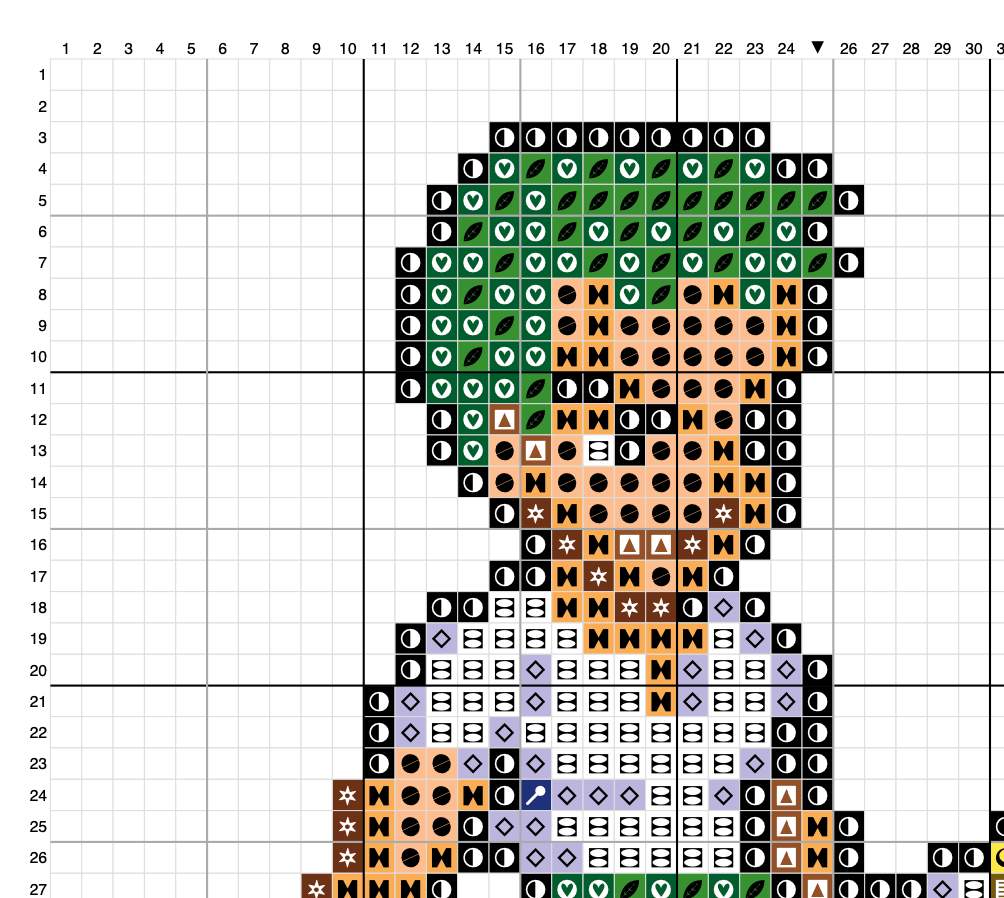 One Piece Zoro - Digital Cross Stitch Pattern PDF - SultaniStitches - 2