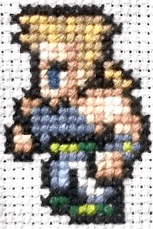 Final Fantasy 6 Character Sprites - Finished Cross Stitch Piece - SultaniStitches - 6