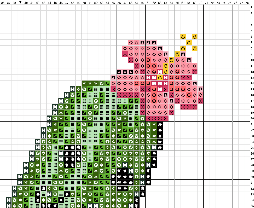 Final Fantasy 8 Jumbo Cactuar - Digital Cross Stitch Pattern PDF - SultaniStitches - 2