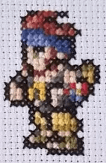 Final Fantasy 10 Character Sprites - Finished Cross Stitch Piece - SultaniStitches - 13