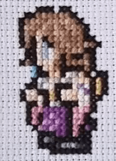 Final Fantasy 10 Character Sprites - Finished Cross Stitch Piece - SultaniStitches - 3