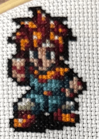 Chrono Trigger Victory Poses - 9 Sprites Finished Cross Stitch Piece - SultaniStitches - 2