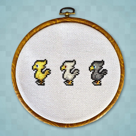 Final Fantasy 3 Chocobos - Digital Cross Stitch Pattern PDF - SultaniStitches - 1