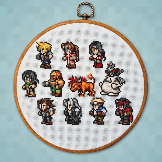 Final Fantasy 7 Record Keeper - 11 Sprites Digital Cross Stitch Pattern PDF - SultaniStitches -1