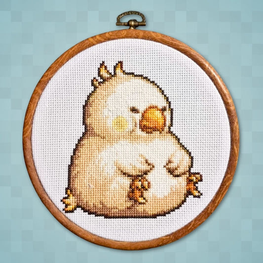 Final Fantasy Fat Chocobo Digital Cross Stitch Pattern PDF - SultaniStitches - 1