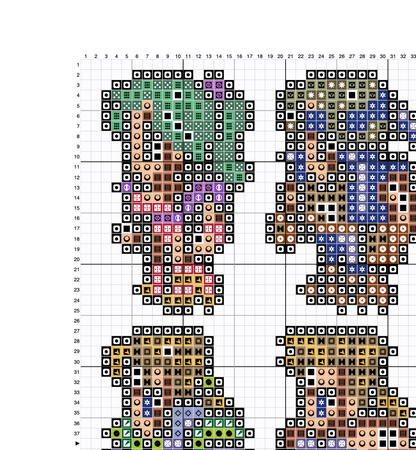 Final Fantasy 6 Character Sprites Digital Cross Stitch Pattern PDF - SultaniStitches - 2