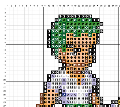One Piece Zoro - Digital Cross Stitch Pattern PDF - SultaniStitches - 2