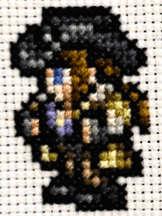 Final Fantasy 8 Character Sprites - Finished Cross Stitch Piece - SultaniStitches