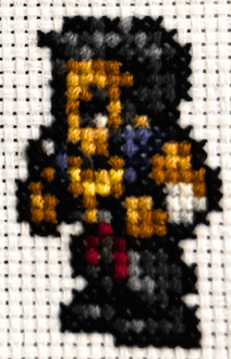 Final Fantasy 8 Character Sprites - Finished Cross Stitch Piece - SultaniStitches