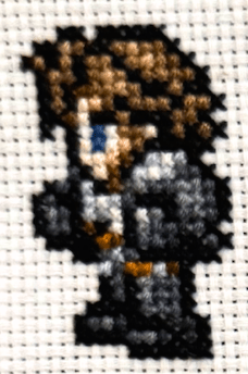 Final Fantasy 8 Character Sprites - Finished Cross Stitch Piece - SultaniStitches