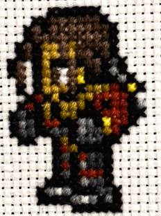 Final Fantasy 8 Character Sprites - Finished Cross Stitch Piece - SultaniStitches