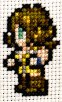Final Fantasy 8 Character Sprites - Finished Cross Stitch Piece - SultaniStitches