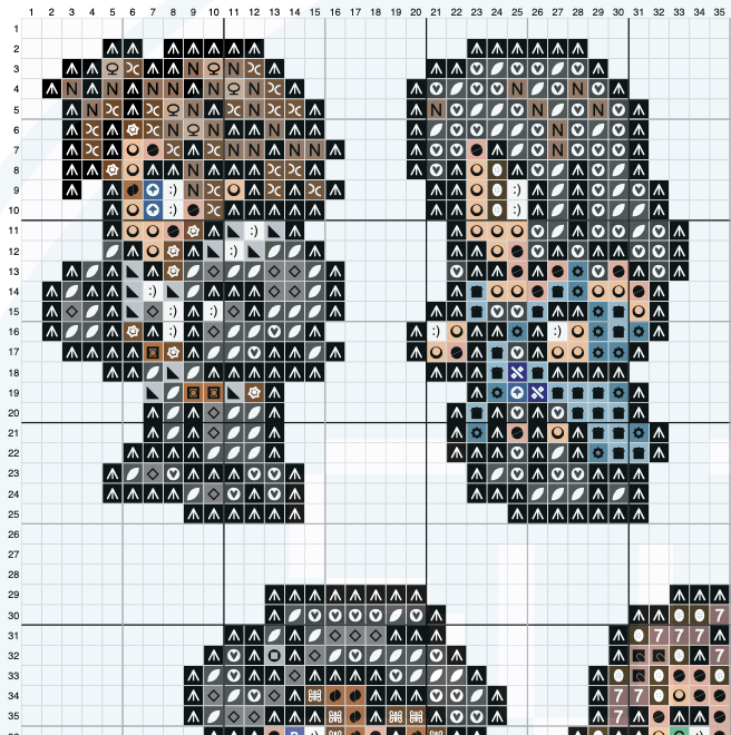 Final Fantasy 8 Sprites Digital Cross Stitch Pattern PDF - SultaniStitches